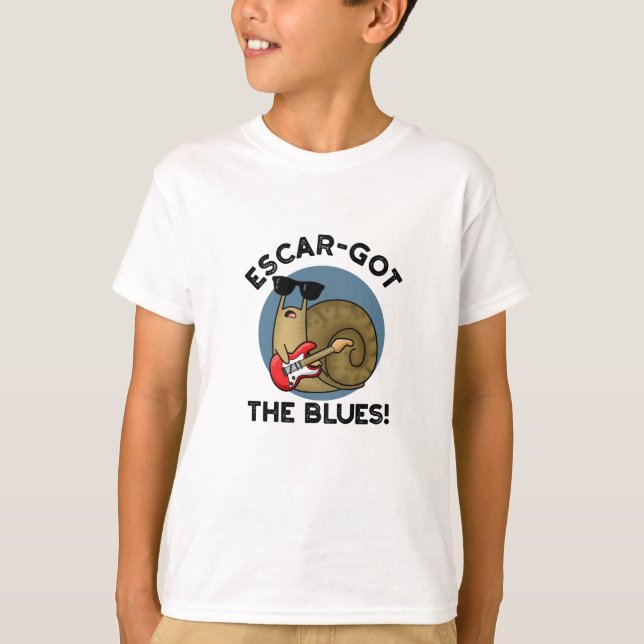 Escar-har Blues Funny Escargot Snigel Pun T Shirt (Framsida)
