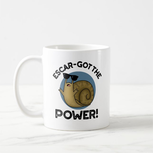 Escar-har Power Funny Snigel Pun Kaffemugg (Vänster)