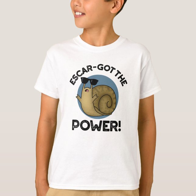 Escar-har Power Funny Snigel Pun T Shirt (Framsida)