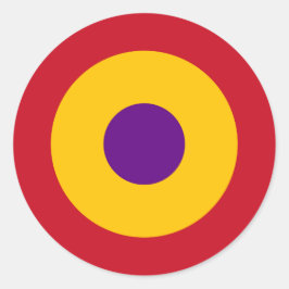 Escarapela de la República Española Runt Klistermärke
