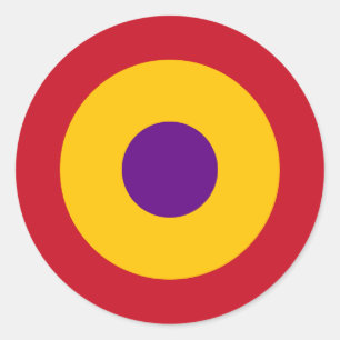 Escarapela de la República Española Runt Klistermärke