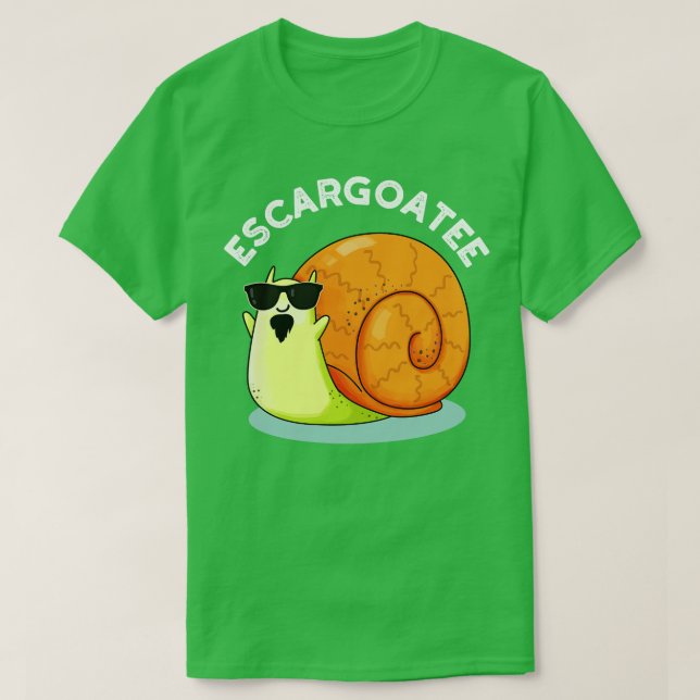 Escargoatee Cute Fransk Snigel Escargot Pun T Shirt (Design framsida)