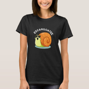 Escargoatee Funny Snigel Escargot Pun Mörk BG T Shirt