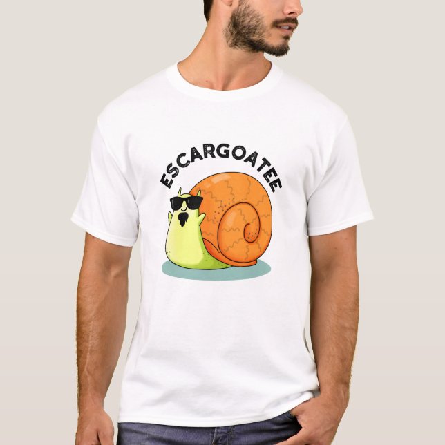 Escargoatee Funny Snigel Escargot Pun T Shirt (Framsida)