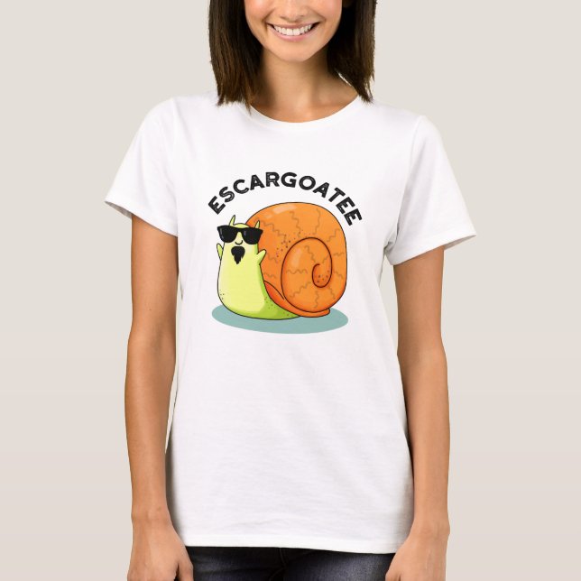 Escargoatee Funny Snigel Escargot Pun T Shirt (Framsida)