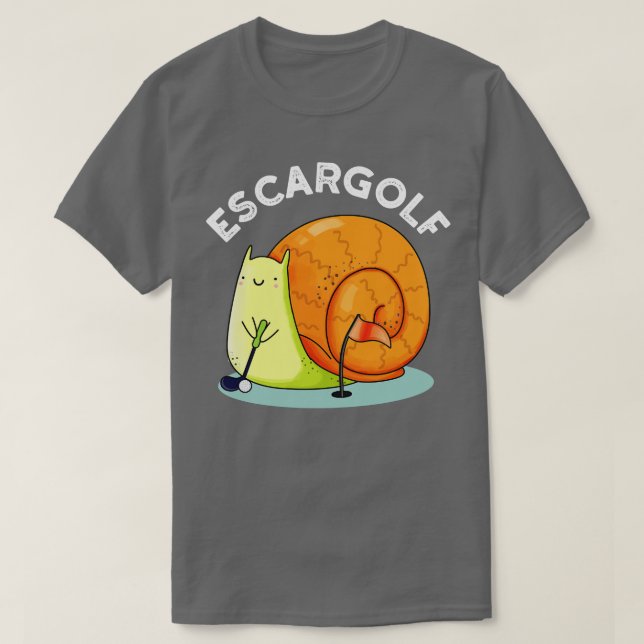 Escargolf Cute Escargot Snigel Pun 1 T Shirt (Design framsida)
