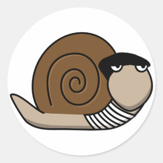 Escargot - Fransk Snigel Runt Klistermärke
