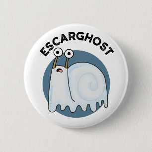 Escarspökfunny Fransk Ghost Snigel Pun Knapp
