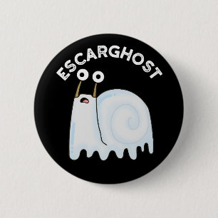 Escarspökfunny Fransk Ghost Snigel Pun Mörk BG Knapp