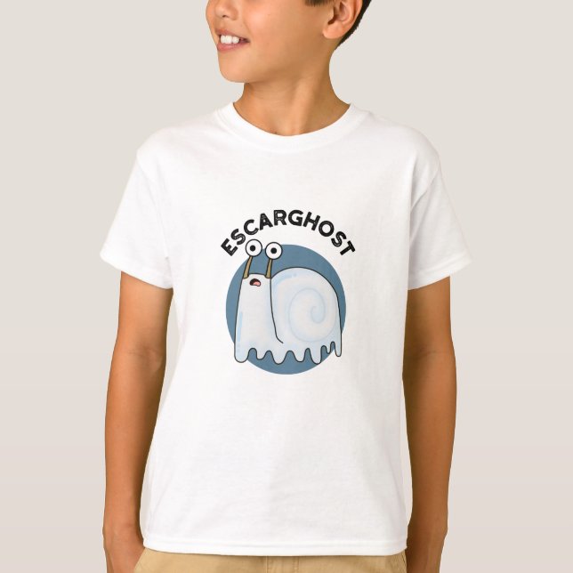 Escarspökfunny Fransk Ghost Snigel Pun T Shirt (Framsida)