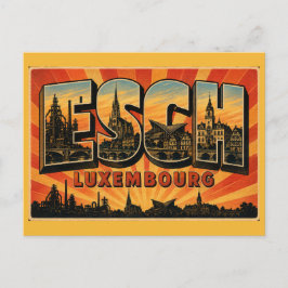 Esch-sur-Alzette Luxemburgs industriella arv Vykort