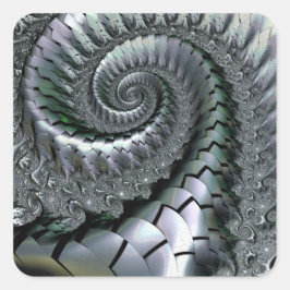 Escheresque Fyrkantigt Klistermärke