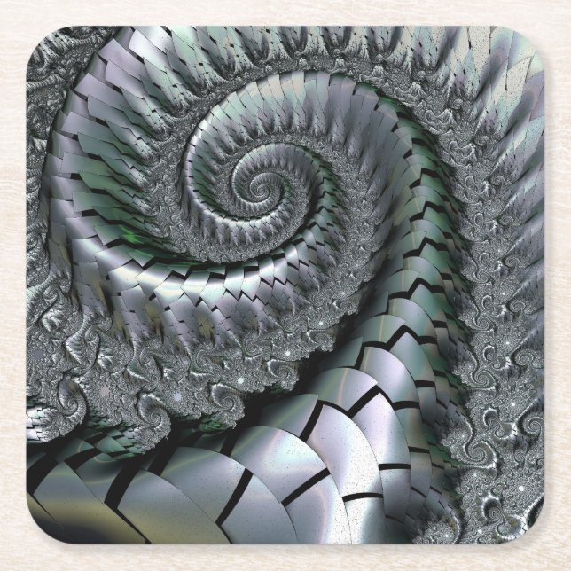 Escheresque Underlägg Papper Kvadrat (Framsidan)