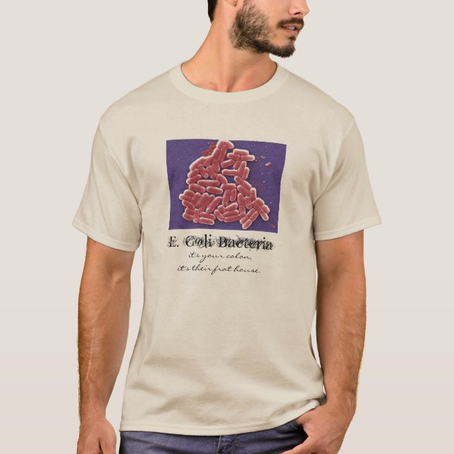 Escherichia Coli bakterier Tee Shirt (Framsida)