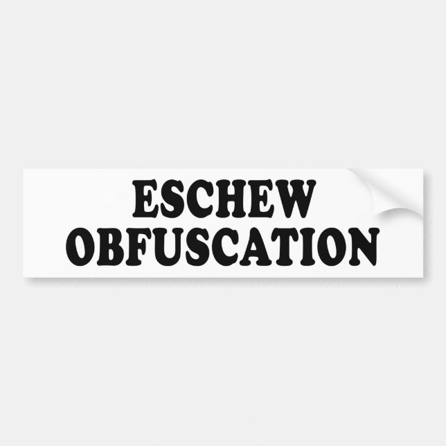 Eschew Obfuscation Bildekal (Framsidan)