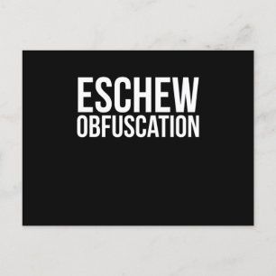 Eschew Obfuscation Vykort