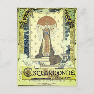 Esclarmonde opera vintage affisch vykort