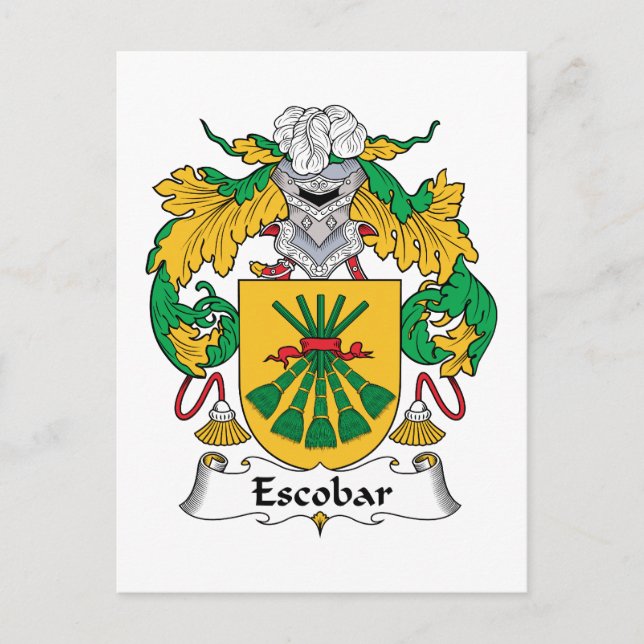 Escobar Family Crest Vykort (Framsida)