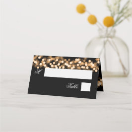 Escort Card Bröllop Guld Hollywood Glam Placeringskort