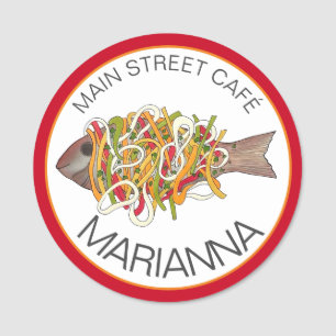 Escovitch Fish Jamaican-Cuisineet Food Namnbricka
