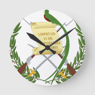 Escudo de armas de Guatemala - Jackande av arm Rund Klocka