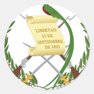 Escudo de armas de Guatemala - Jackande av arm Runt Klistermärke