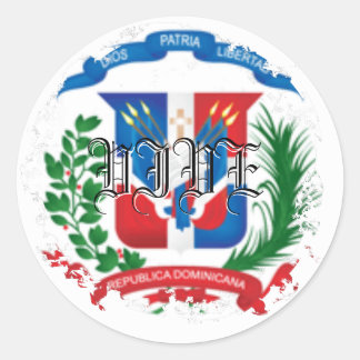 Escudo Distress Round Stickers Runt Klistermärke