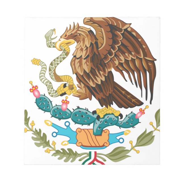 Escudo Nacional de México - Emblema Mexicano Anteckningsblock (Framsida)