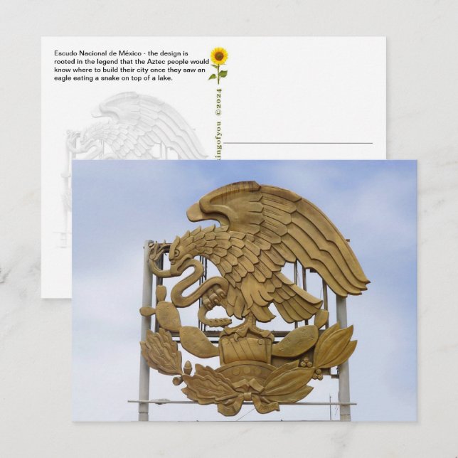 Escudo Nacional de México, Ensenada, BC - Vykort (Fram/baksida)