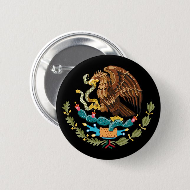 Escudo Nacional De México Pin Knapp (Framsida & baksida)