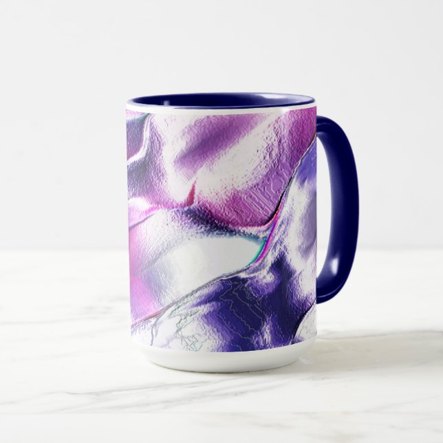 Esculpido de metall fosco, em roxo e lilás mugg (Framsida höger)