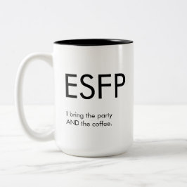 ESFP lyfter fram party Mugg-gåvan Två-Tonad Mugg