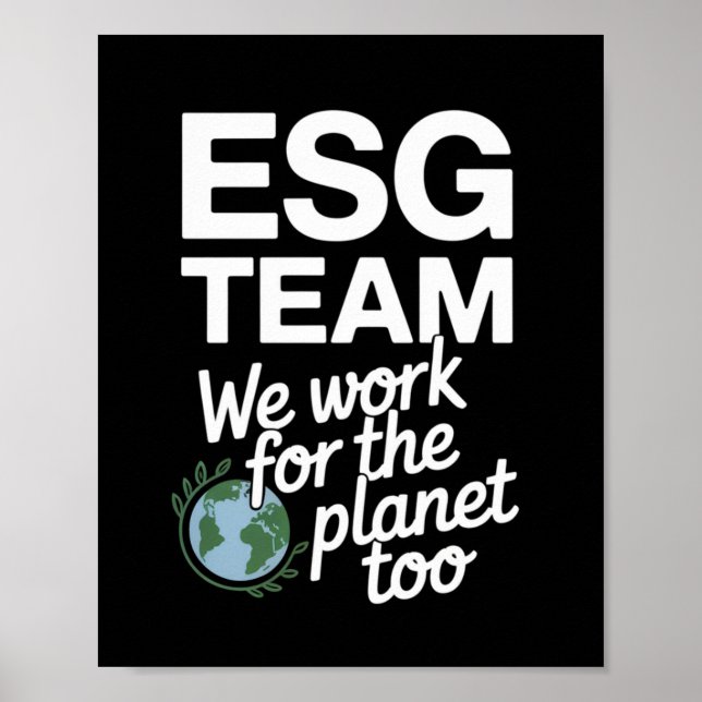 ESG-teamet - vi arbetar också för planeten Poster (Framsidan)