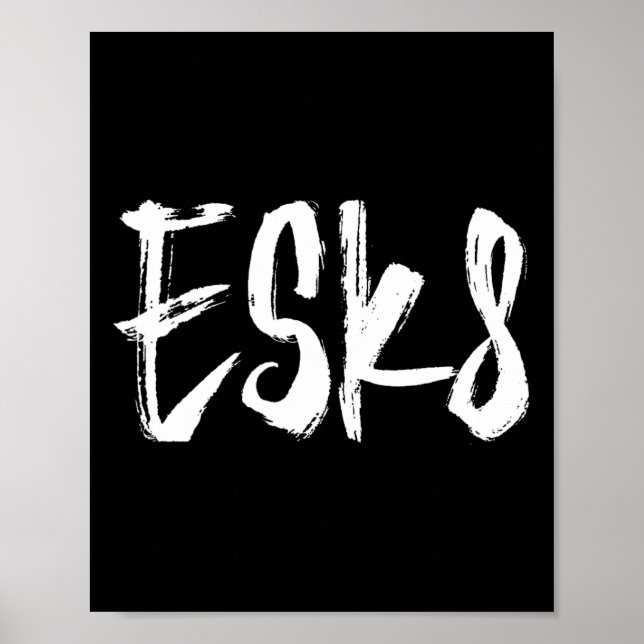 Esk8 - Elektrisk skateboardåkning  Poster (Framsidan)