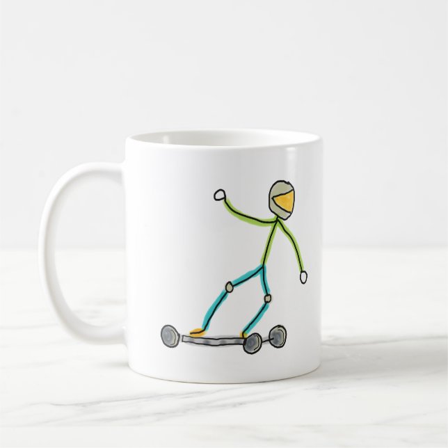 Esk8 Stickman Kaffemugg (Vänster)