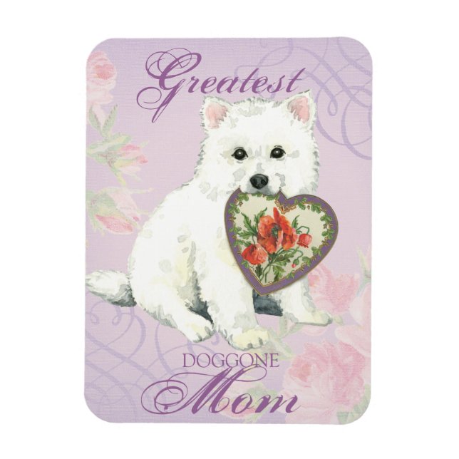 Eskie Heart Mamma Magnet (Vertikal)