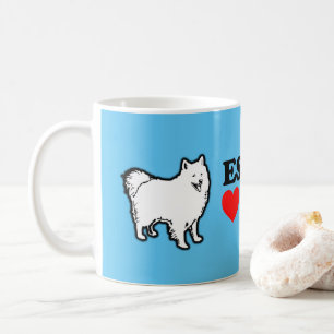 Eskies är Kärlek Bandits American Eskimo Hund Kaffemugg