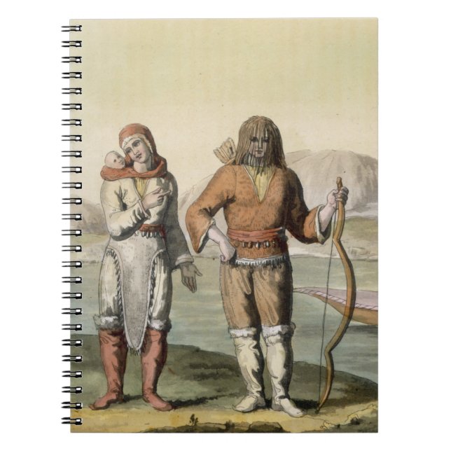 Eskimåer på den Hudson fjärden, från 'Le Kostymera Anteckningsbok Med Spiral (Framsidan)