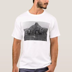 Eskimåiglooen nära Nome, Alaska fotograferar Tee