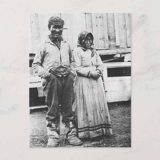 eskimåpar vykort (Framsida)