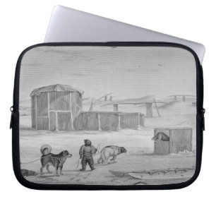 Eskimaux hus som byggas av is, Igloolik, 1822, Laptop Sleeve