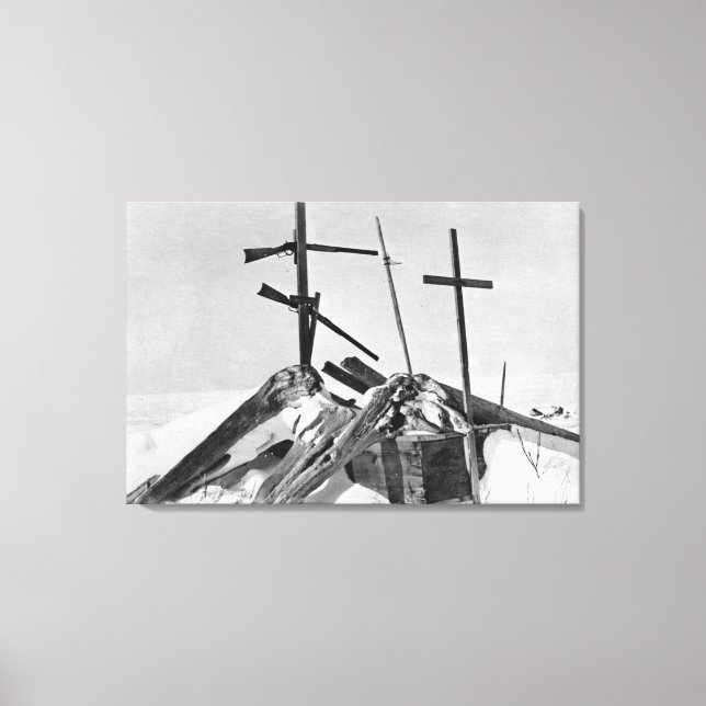 Eskimo Grave in Alaska Photograph Canvastryck (Framsida)