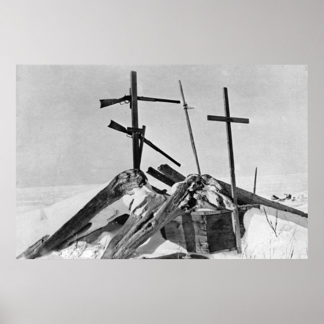 Eskimo Grave in Alaska Photograph Poster (Framsidan)
