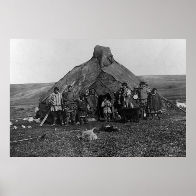 Eskimo Igloo Near Nome, Alaska-foto Poster (Framsidan)