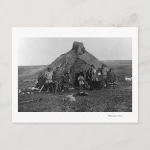 Eskimo Igloo Near Nome, Alaska-foto Vykort