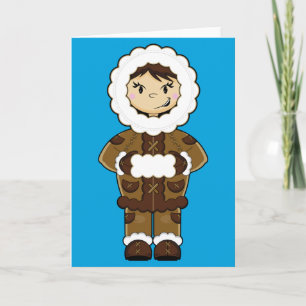 Eskimo-julkort (inuit) helgkort
