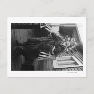 Eskimo Medicine Man och Sick Boy i Alaska Vykort