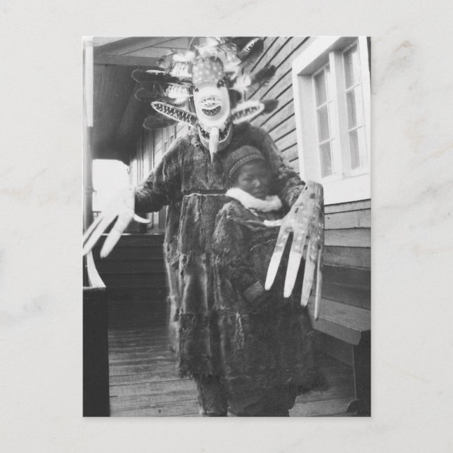Eskimo Medicine Man, tidigt 1900-talet Vykort (Framsida)