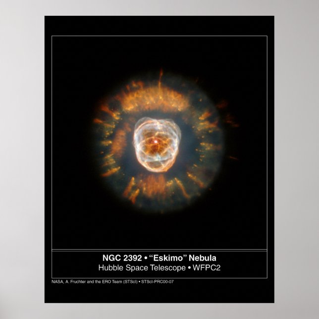 Eskimo Nebula 2392 Hubble Telescope Poster (Framsidan)