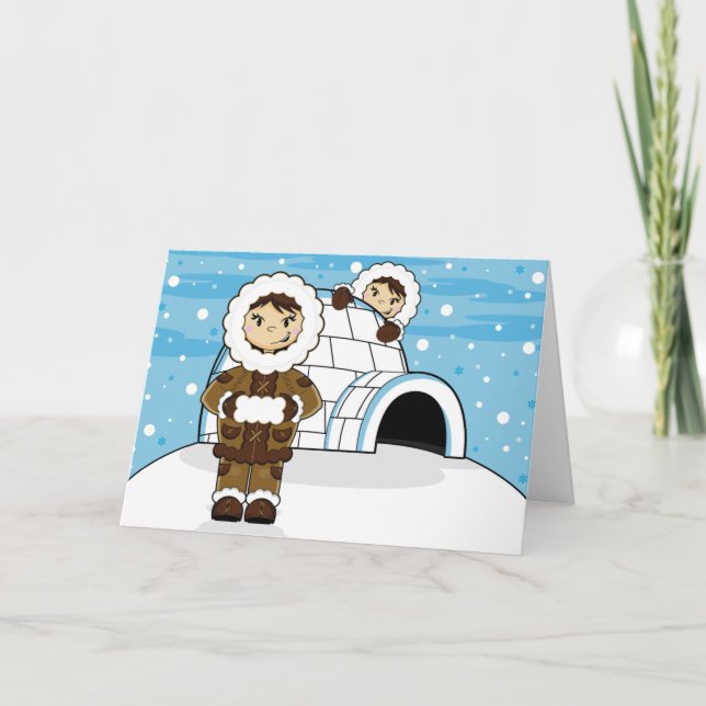Eskimo- och Igloo-kort Kort (Framsida)
